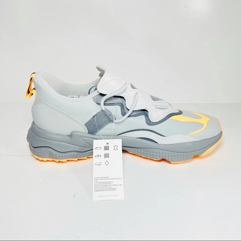 Adidas Ozweego Flipshield Men’s Sneakers Grey Acid Orange Shoes‎ FX6045 Size 8